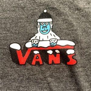 Vans Holiday Yeti Graphic T-Shirt Size Medium